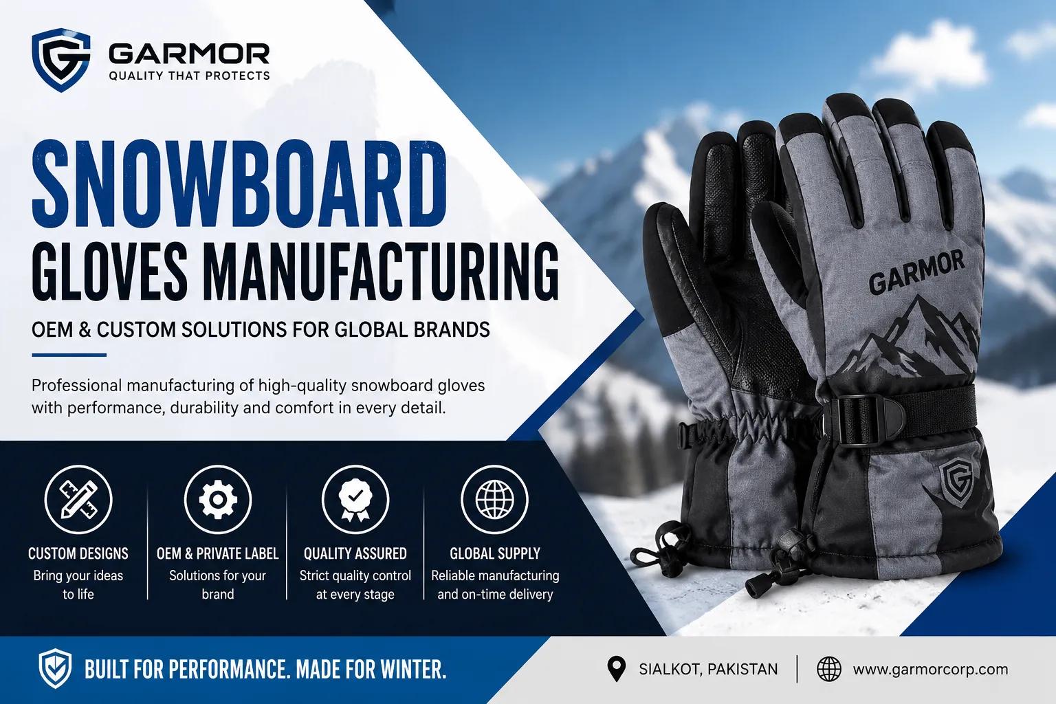 Snowboard Gloves Manufacturer in Pakistan - Garmor